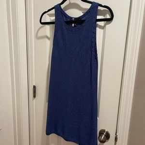 WHBM Shimmery Sleeveless Tunic Sweater - Blue - Size Small